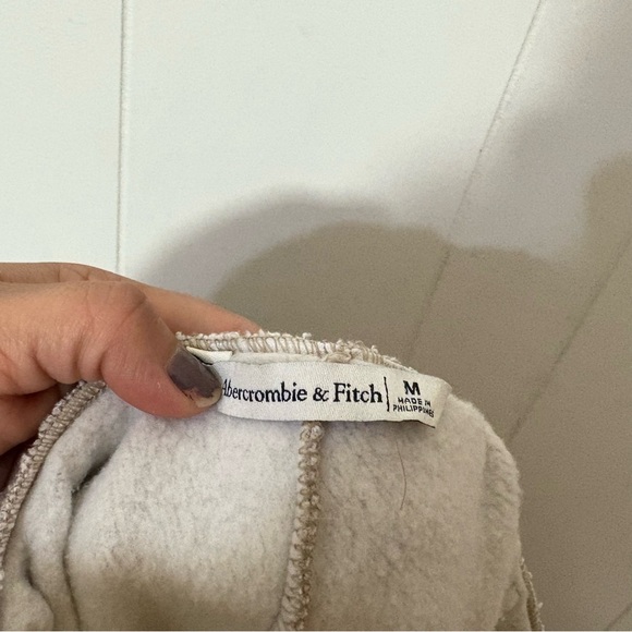 Abercrombie & Fitch Sunday Fleece Lounge Shorts Brown Cozy M Women’s Drawstring - Picture 7 of 8